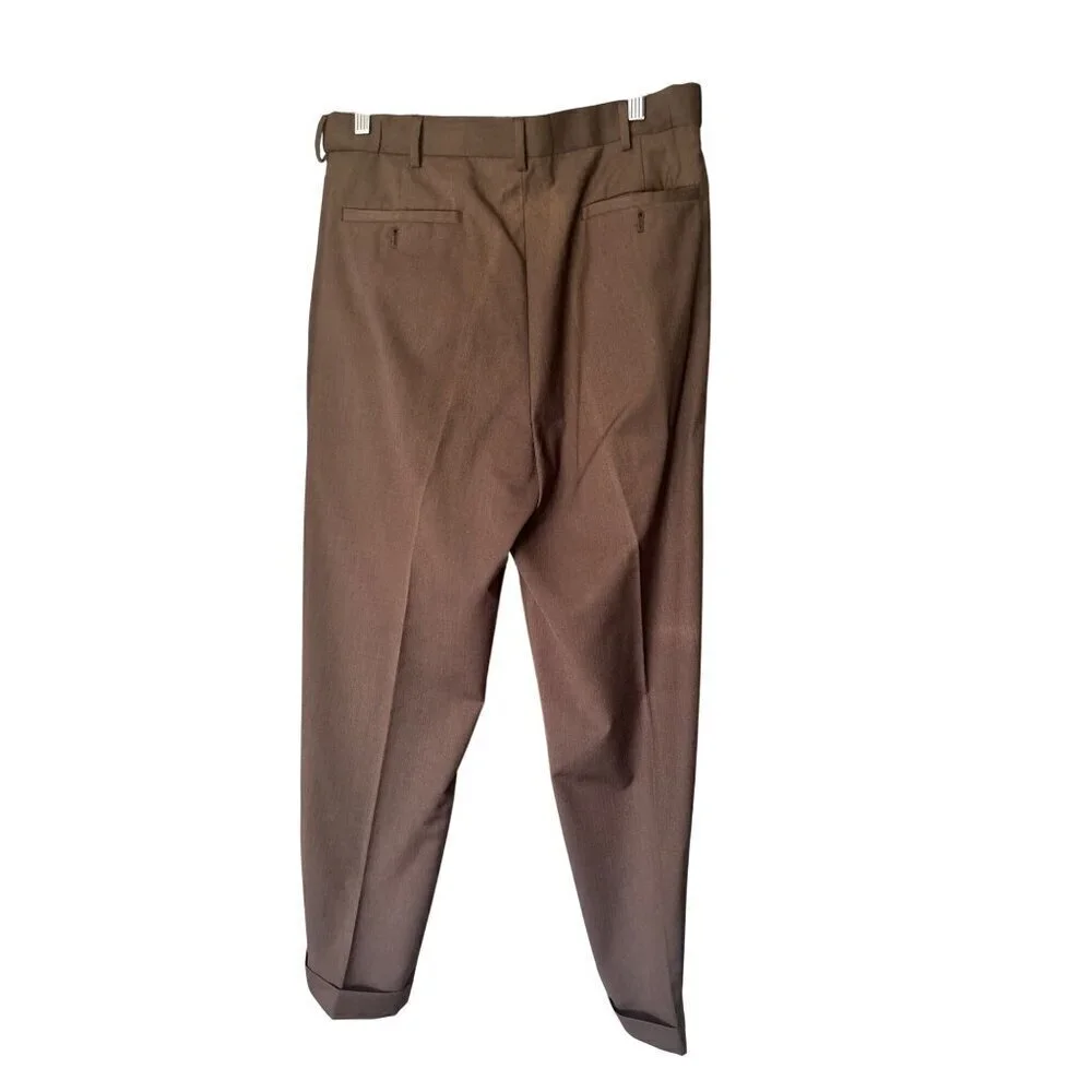 Braggi Louis Raphael Men's Casual Brown Pants - Picture 3 of 6
